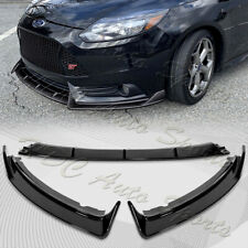 For 2012-2014 Ford Focus ST MK3 GT-Style Painted Black Front Bumper Spoiler Lip picture