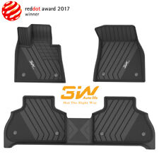 3W Front Rear 2 Rows Black All-Weather Floor Mats For BMW X7 7 Seats 2019-2023 picture