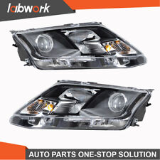 Labwork Headlight Assembly For 2010-2012 Ford Fusion Black Housing Halogen RH&LH picture