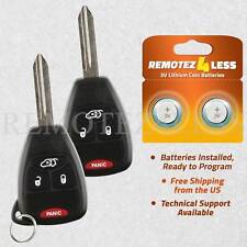 2 For 2008 2009 2010 2011 2012 2013 2014 Dodge Avenger 4btn Remote Car Key Fob picture