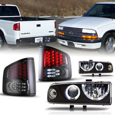 4pcs Halo Projector Headlights+LED Tail Lights For 1998-2004 Chevy S10 LH & RH picture