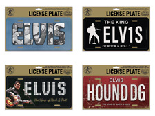 NEW Elvis Presley Metal License Plate - In Lights, Hound Dog, King of Rock Roll picture