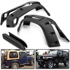 Pocket Style 6Pcs Fender Flares Smooth Finish Fit For 97-06 Jeep Wrangler TJ 2DR picture