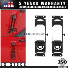 2 x Star Foldable Door Hinge Step Pedals Foot Peg For 07-18 Jeep Wrangler JK picture