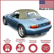1996-02 BMW Z3 Convertible Soft Top w/DOT Approved Plastic Window, Tan Canvas picture