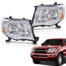 NEW Pair Clear LED Tube DRL Headlights Fit For 2005-2011 Toyota Tacoma  picture