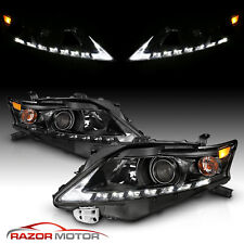 For 2010-2012 Lexus RX350 SUV LED Bar Projector Black Headlights HeadLamps Pair picture