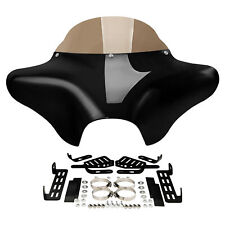 Batwing Fairing Windshield Fit For Harley Road King Yamaha V Star 650 1100 Black picture