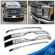 For 2017-19 Ford F250 F350 Super Duty Chrome Platinum Hood Grille Moulding Trim picture