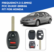 1x Remote Key Fob N5F-S0084A For 2006-2011 Honda Civic LX 3 Buttons US STOCK picture