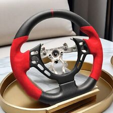 CARBON FIBER Steering Wheel FOR NISSAN GTR R35 RED ALCANTARA  09-16YEAR picture