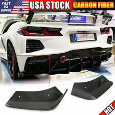 Real Carbon Rear Bumper Splitters Fins For Chevrolet Corvette C8 Stingray 20-21  picture