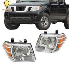 For 2009-2021 Nissan Frontier Headlights Headlamps Driver&Passenger Side Chrome picture