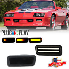 2 Smoke Switchback LED Front Turn Signal Corner Light For 1985-1992 Chevy Camaro picture