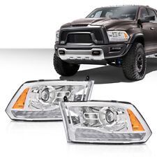 Fit For 2009-2018 Dodge Ram 1500 2500 3500 Chrome Projector Headlights w/LED DRL picture