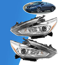 Fit For Nissan Altima 2016 2017 2018 Pair Halogen Headlight Chrome Left&Right picture