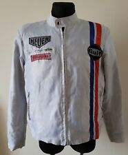Steve McQueen Style Gulf Racing textile Motorcycle Jacket size XL Adult picture