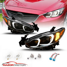 2014- 2017 Fit Mazda 6/2013-2016 Atenza LED Bar Projector Headlights Pair picture