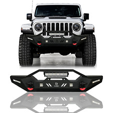 Vijay For 2018-2024 Wrangler JL&Gladiator JT Front Bumper W/Winch Plate&Lights picture