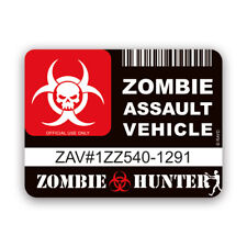 Zombie Assault Vehicle License Sticker Decal - Weatherproof - apocalypse picture