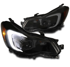 For 12-15 Subaru Impreza/13-16 XV Crosstrek LED Projector Headlights Black/Smoke picture