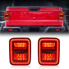 AMERICAN MODIFIED LED Tail Lights, 2020-2023 Jeep Gladiator JT, Smoke Black picture