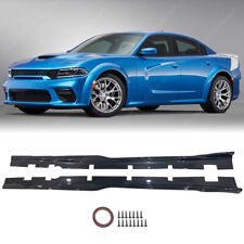 For 15-23 Dodge Charger SRT 392 Side Skirts Carbon Fiber Look Hellcat Widebody picture
