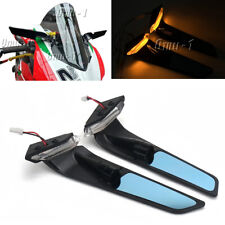 For Ducati Panigale V2 PANIGALE V4 Rearview Mirrors LED Rotating Wing Mirrors picture