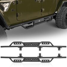 2X Textured Steel Wide Drop Nerf Side Step Bars for Jeep Gladiator JT 2020-2024 picture