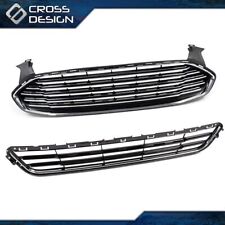 2PCS Front Bumper Upper & Lower Grille Grill Fit For Ford Fusion 2013-2016 picture