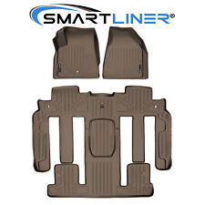 SMARTLINER All Weather Custom Fit Floor Mats Liner (3 Row) Set for SUV (Tan) picture