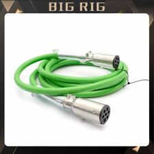 7 Way ABS Straight Cable 15Ft Electrical Power Cord Green for Semi Truck Trailer picture