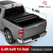 6.4ft Bed Tonneau Cover Soft Tri-fold for 02-24 Dodge Ram 1500 03-24 2500 / 3500 picture
