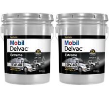 (2 Pack) Mobil Delvac Extreme Heavy Duty Full Synthetic Diesel Oil 15W-40, 5 gal picture