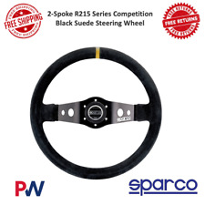 Sparco 2-Spoke R215 Series Competition Black Suede Steering Wheel | 350mm picture