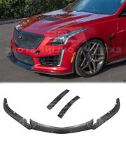 CARBON FIBER Front Lip & Side Wheel Arch Fits 16-19 Cadillac CTS-V New Splitter picture