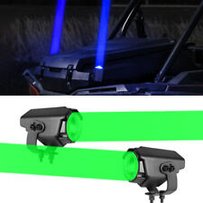 2X Laser RGB LED Whip Light Round Pods Spot Beam Remote Antenna For RZR Can-Am picture