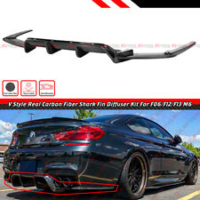 For 2012-2018 BMW F06 F12 F13 M6 V Style Carbon Fiber Rear Diffuser W/ Extension picture