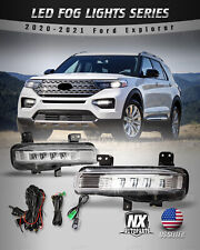 For 2020-2024 Ford Explorer LED Fog Lights Driving Bumper Lamp Switch Wiring Kit picture