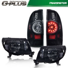 4Pc Fit For 05-11 Toyota Tacoma  Smoke/Black Headlights & LED Brake Tail Lights picture