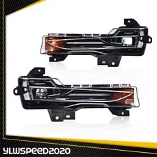 Pair Fog Light Lamps Led DRL Right & Left Side Fit For 2017-2023 Tesla Model 3 Y picture
