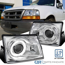 Fits 1998-2000 Ford Ranger LED Halo Projector Headlights Headlamps Left+Right picture