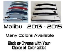 Custom Black OR Chrome Door Handle Covers 2013 - 2015 Chevy Malibu U PICK CLR picture