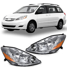 For 2006-2010 Toyota Sienna Chrome Housing Headlights Left+Right Pair picture