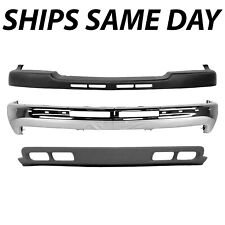 NEW Steel - Chrome Front Bumper Kit For 1999-2002 Chevy Silverado 2500HD 3500 picture
