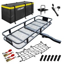 LWTURMRT Folding Hitch Mounted Cargo Carrier Luggage Basket Fits 2