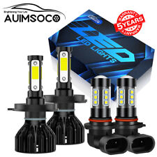 For Mitsubishi	Montero 2001-2006 Combo LED Headlight High Low + Fog Light Bulbs picture
