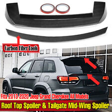 For 13-21 Grand Cherokee R Style Rear Roof Spoiler+Trunk Tailgate Mid Wing picture