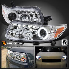 Clear Fits 2008-2010 Scion xB LED Halo Projector Headlights Lamps Left+Right picture