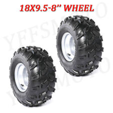 2 Pack 4 Bolts 18X9.5-8 18x9.5x8 Wheel Rim Tire Tyre for Sport ATV Quad Buggy US picture